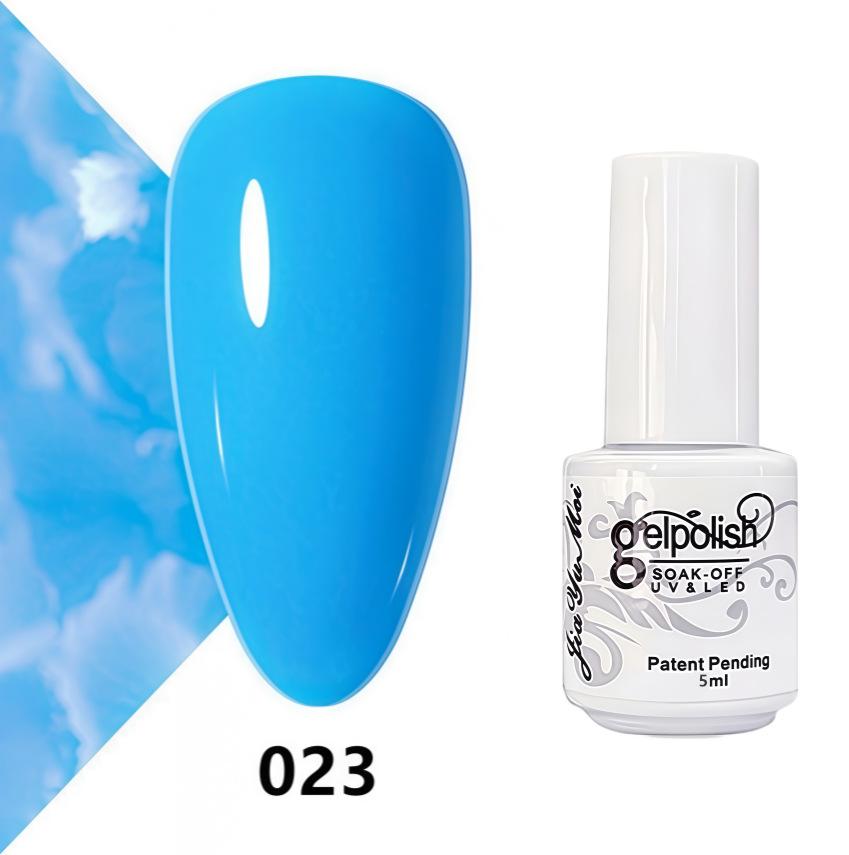GELPOLISH Nail Art Set: Base, Top Coat, Transparent & White Gel Polishes