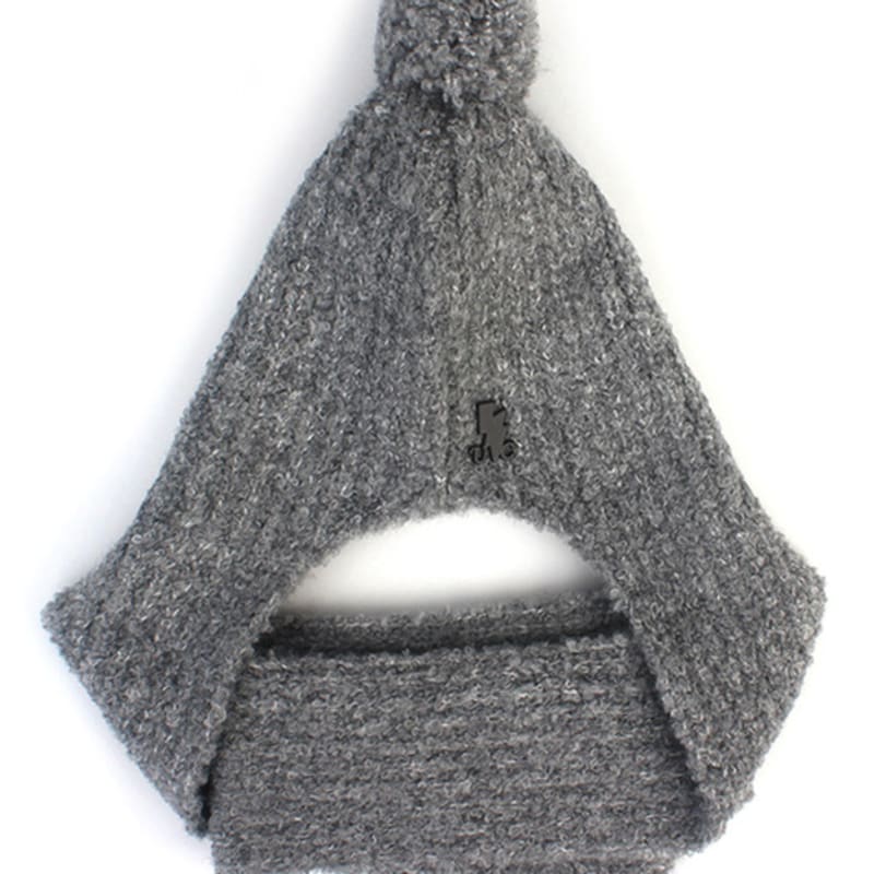 Universal chemistry Wool Gray Ball Hood Muffler Hat Muffler Hat