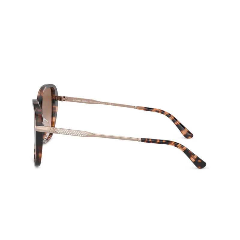 MICHAEL KORS Brand Logo Plastic Nylon Irregular Shape Sunglasses Women's Tortoiseshell Color