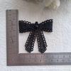 Black & White Bead Butterfly Lace Fabric Patch for DIY Hair Accessories