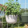 Plant Hanging Basket Wall-mounted Semi-circular Shape Resin Portable Flower Pots for Home