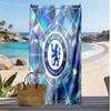 Πετσέτα Παραλίας Chelsea FC Με Σχέδιο Γρήγορου Στεγνώματος Μαλακή Πετσέτα Φορητή Μεγάλη Ορθογώνια Κουβέρτα Παραλίας για Ταξίδι Πισίνα