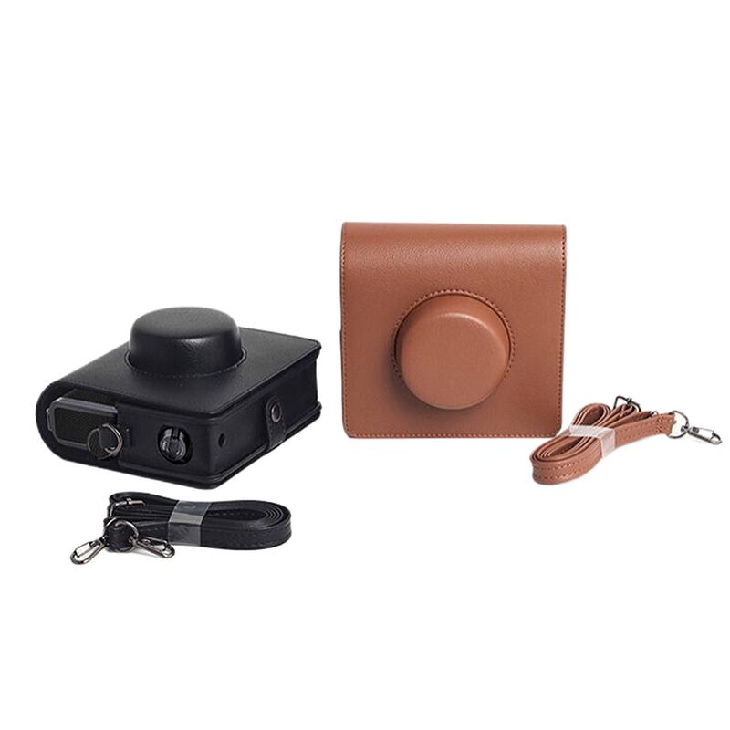 For Instax Wide Evo Camera Retro Camera Bag Protective Case Pu Leather Cover With Shoulder Strap Storage Protective Bag
