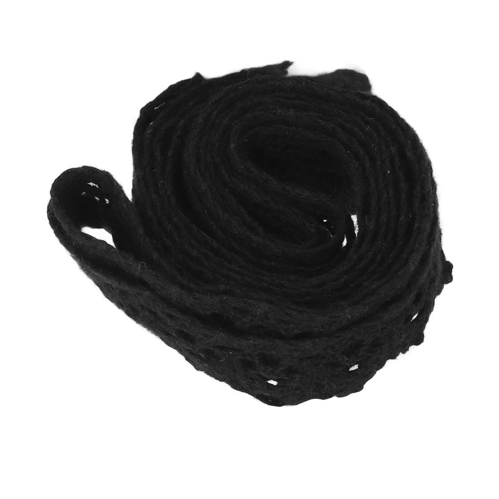 Lace Ribbon Cotton Thread 20 Yards Black Decorative Accessories for DIY Clothing Gift Decoration