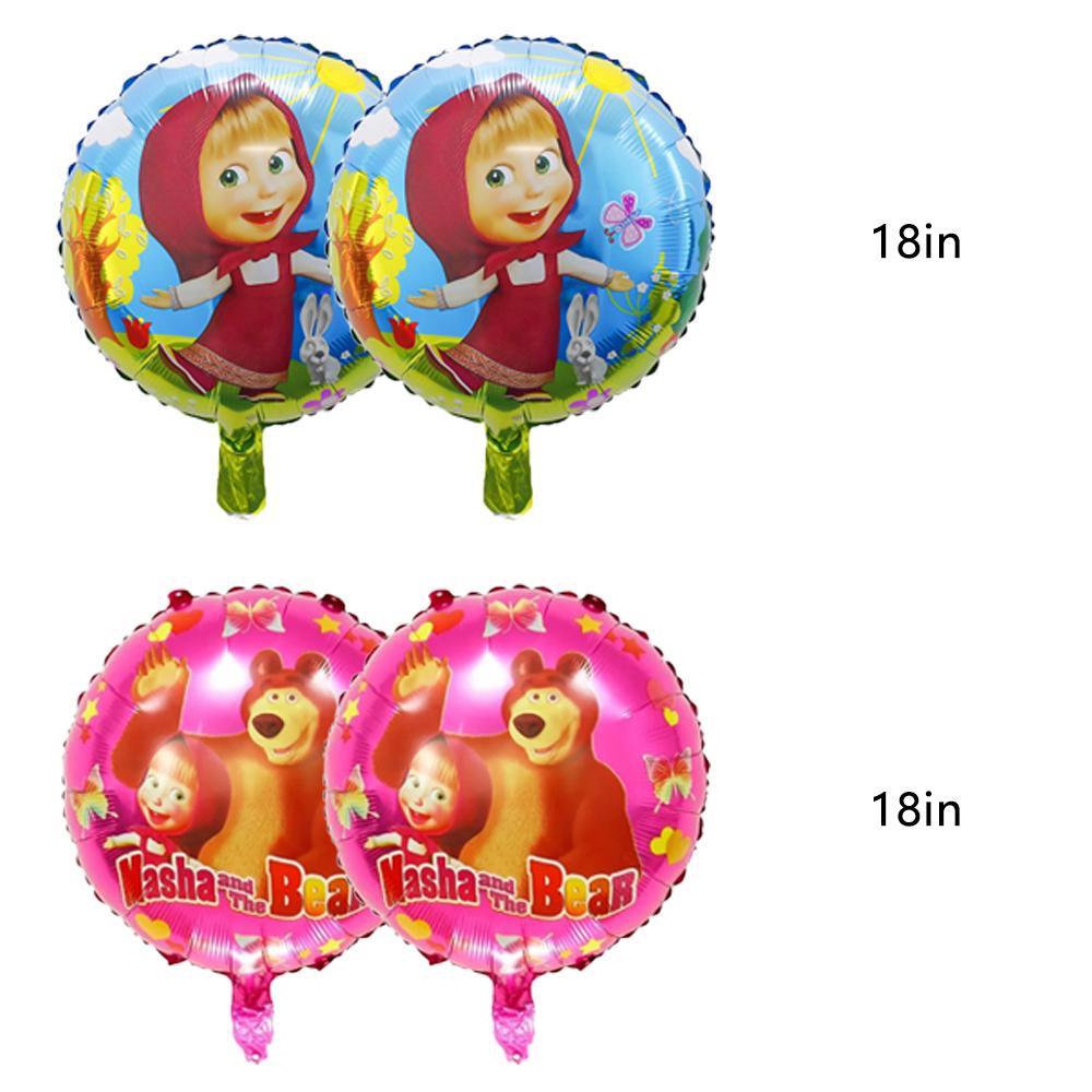 10 Stück Mascha und der Bär Geburtstagsdekorationen Luftballons für Kinder
