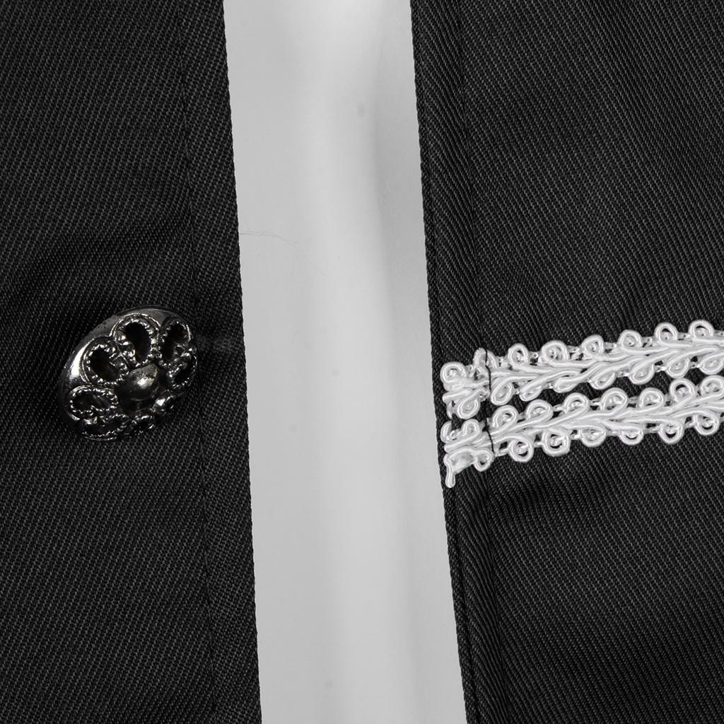 Coat Steampunk Gothic vintage Punk Casual Loose Solid Color Jacket Suit Buttoning