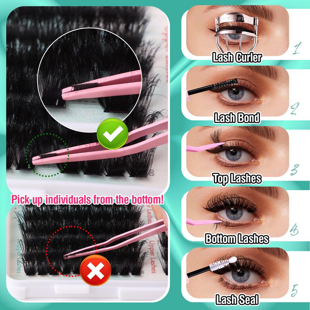 Diy Single Tuft Hair Mix And Match Eyelash Book Fairy Lower Eyelashes Natural Thick D Song Segmented False Eyelashes