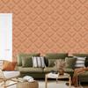 Geometric Orange and Peach Rhombus Wallpaper 50x1000