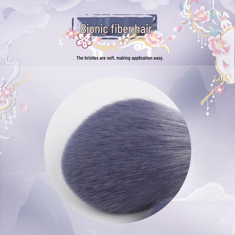 Cangzhou 10-Piece Purple Rabbit Makeup Brush Set: Powder, Concealer, Highlight, Eyeliner, and Eyeshadow Brushes