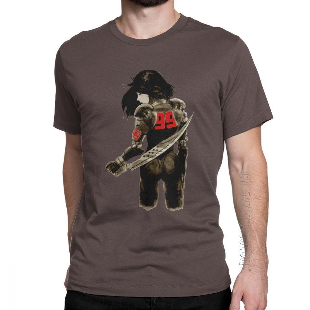 Men Alita TShirt Battle Angel Gunnm Comic Movie T Shirt Manga Simple Style Basic Tees O Neck Tops Cotton Wholesale S