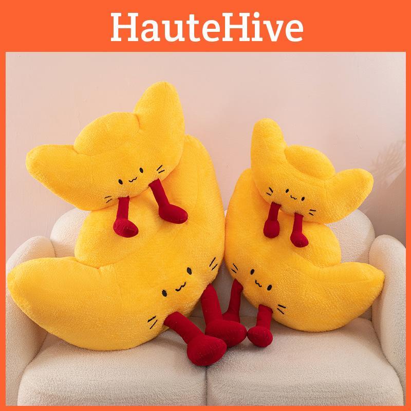 Odd An Shaped Gold Plush Toy Family Decoration In Bed With Sleeping Girls Gift