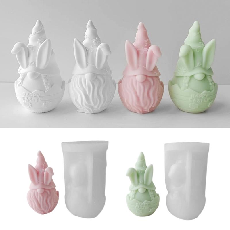 Faceless Dwarf Shape Silicone Molds DIY Crafts Plaster Mold Handmade Scented Candle Soap Table Ornament Mould Non-stick