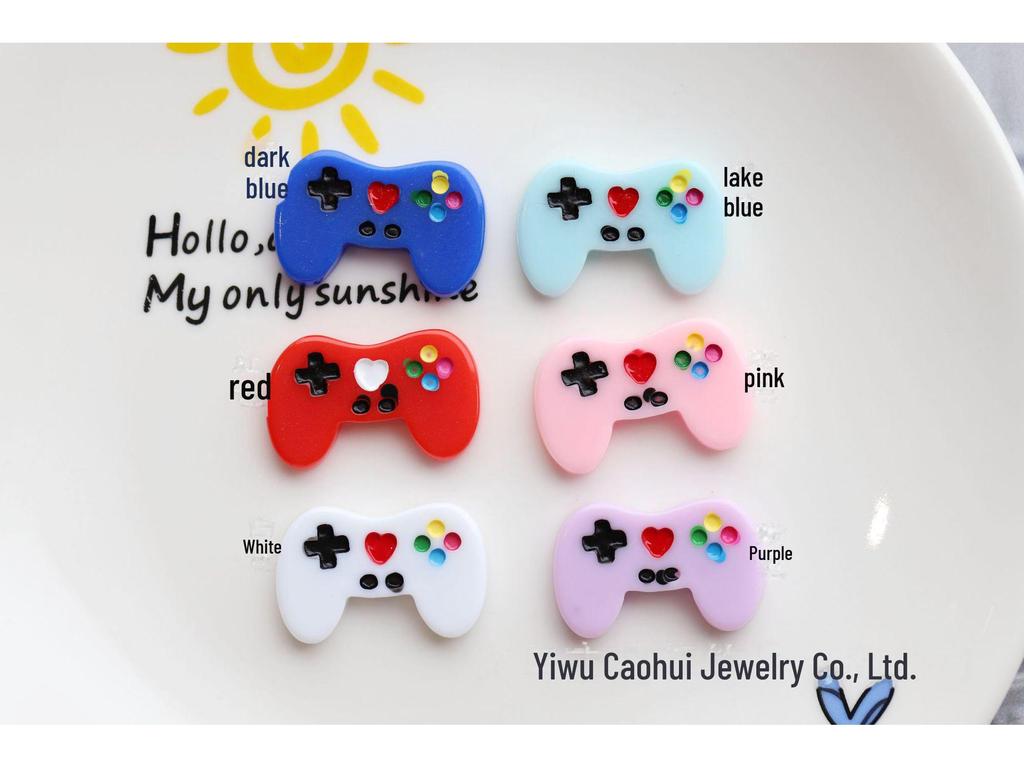 Creative DIY Jewelry Resin Accessories with Game Console Handle Design