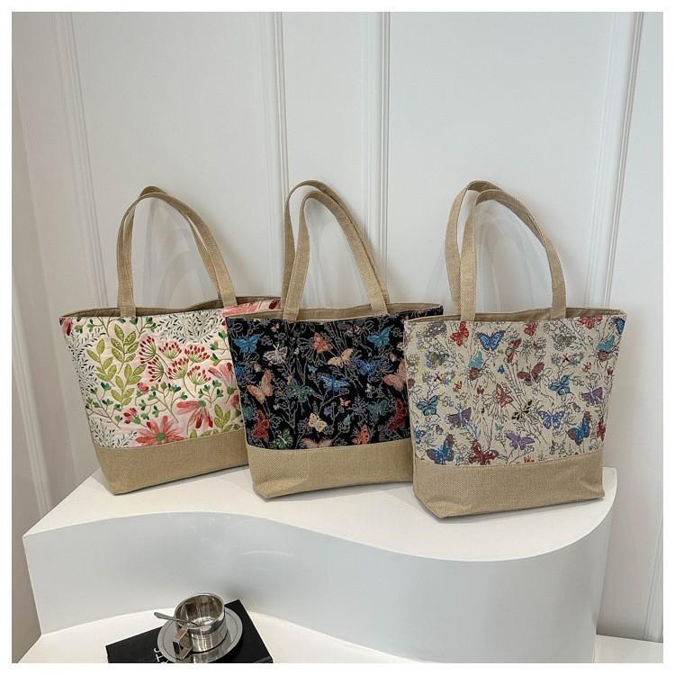 Stylish Large Capacity Tote Bag For Women In Black Pink And Blue Perfect For Summer Casuals