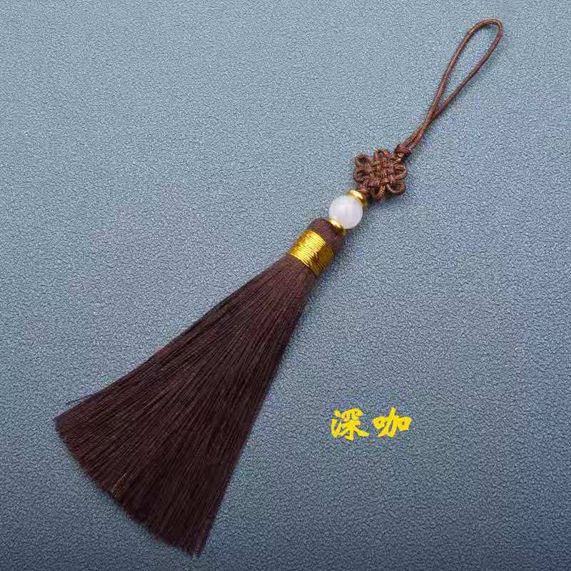 5pcs 13cm Short Tassel Spike Polyester Ice Silk Small Tassel Bookmark Key Chain Tassels for DIY Sewing Crafts Home Decor Tassel