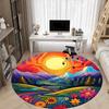 1pc Sunset Mountains Chair Carpet for Office, Non-slip, Soft and Durable Office Rug for  Decoration, Perfect for Office Yy251229155