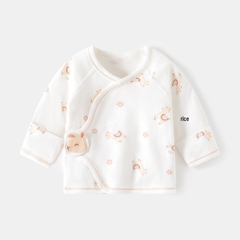 Neugeborenen Knochenlose Baumwolle Klettverschluss Pyjamas - Frühling/Herbst Halbrücken-Outfit