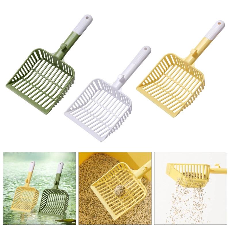 Cats Litters Scoops,Plastic Sifter Cats Litters Shovel Kitties Scooper Mesh Shovel with Long Handle Kitten Poop Lifter