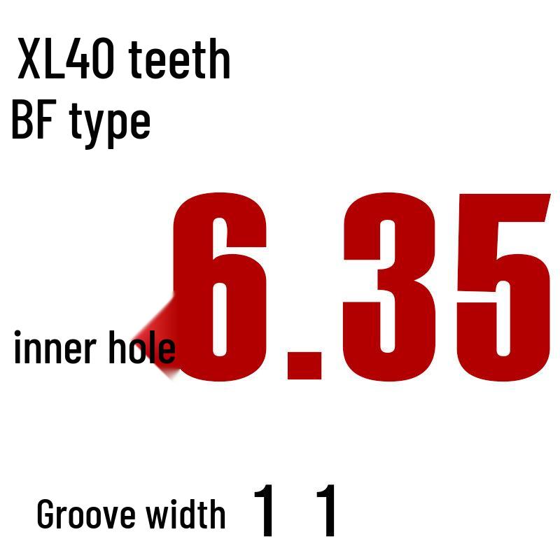 Aluminiumlegering XL 40-tandad synkroniseringsremskiva - Håldimensioner: 6/6.35/8/10/12/14/15/17/19/20mm