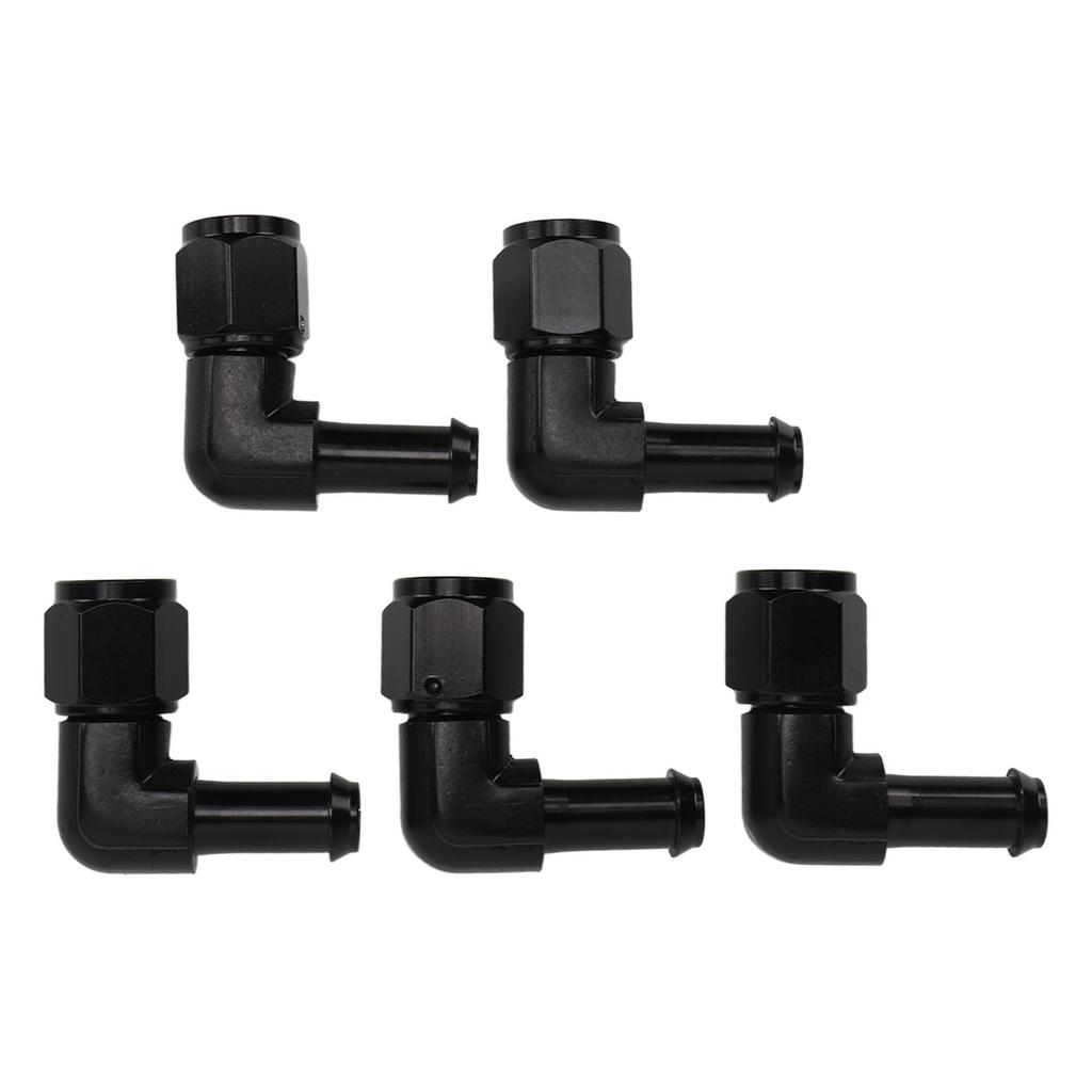 5 Pcs 90 Degree Fuel Line Fitting Adapter Leakage Prevention 6AN Female To 38in Barb Hose End