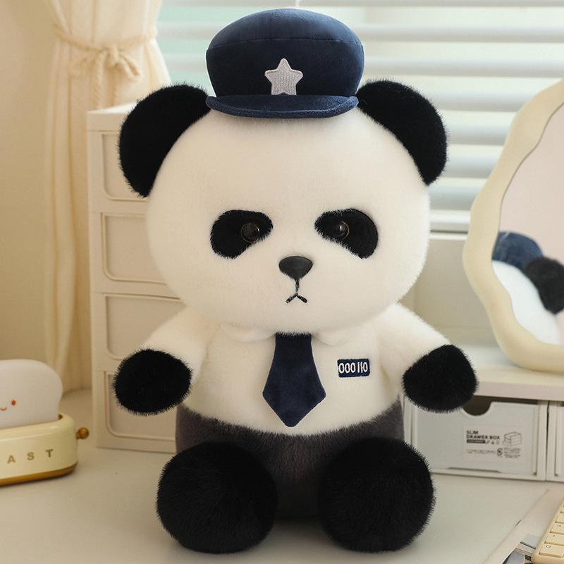 Police Bear Doll Giant Panda Plush Toy Police Network Produces a Panda Police Publicity Gift