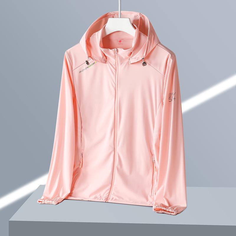 UPF 50+ Unisex Ice Silk Hooded Sun Protection Clothing for Men and Women L