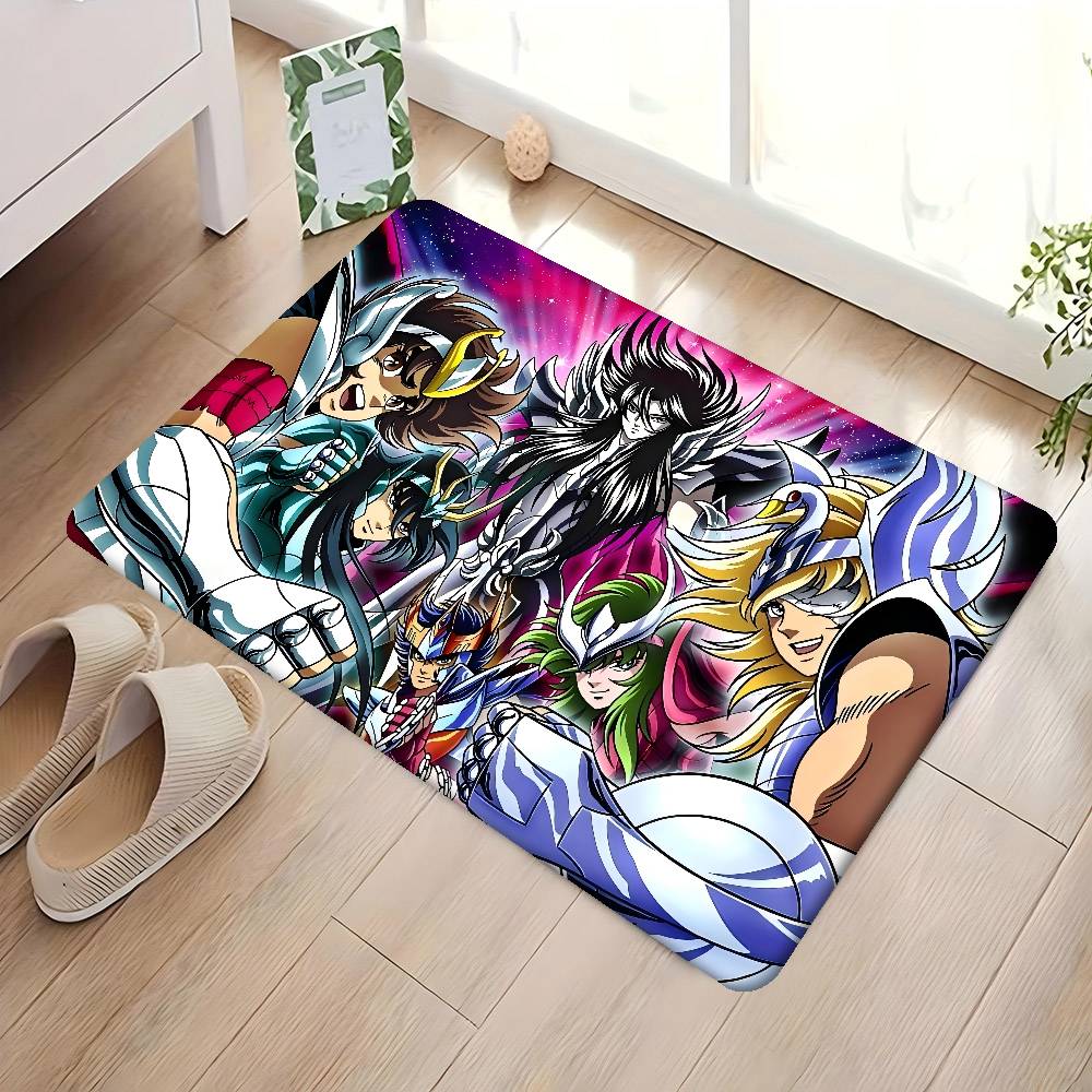 

Anime Knights Of The Zodiac Door Mat Washable Non-Slip Living Room Sofa Chairs Area Mat Kitchen Doormat Area Rug 50x80 cm