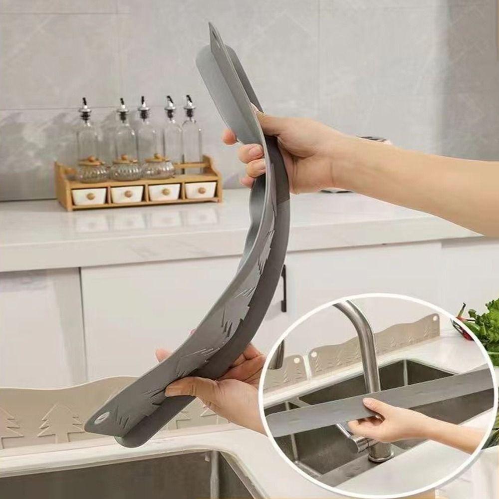 Reusable Sink Splash Guard Soft Sink Flap Block Water Device Kitchen Water Baffle  Splash Protector