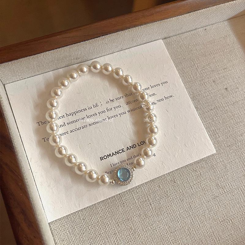 Korean Freshwater Pearl & Sterling Silver Bracelet for Women – High-Gloss, Versatile, and Elegant Hand Jewelry