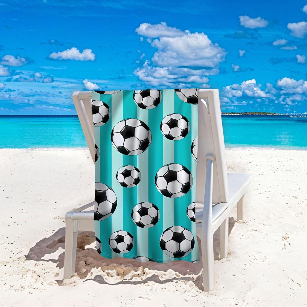 Durable Fade-Resistant Microfiber Football Beach & Pool Towel