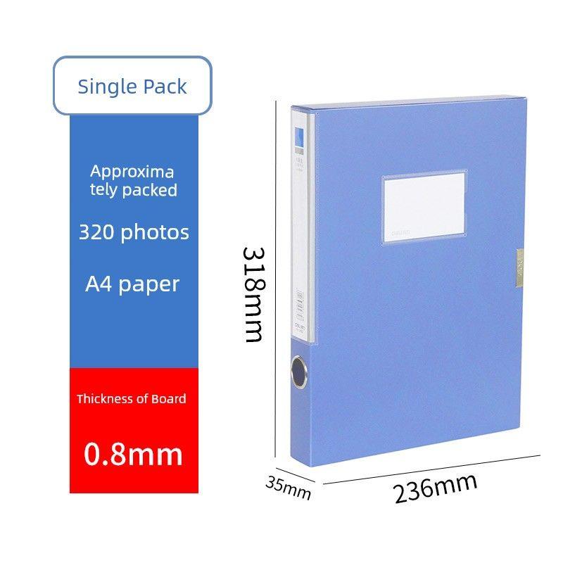

Deli Data Thickened Folder File Box Economical 35mm-5682 Blue