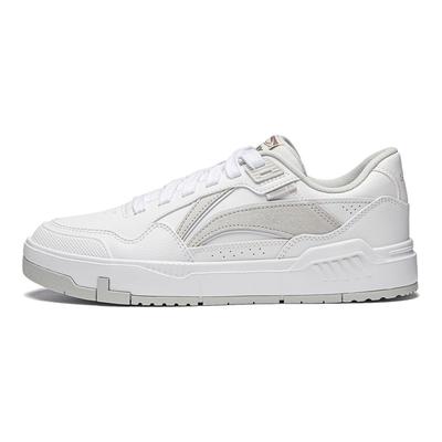 Li Ning Common 80s Fashion Comfortable Non-Slip Wear-Resistant Low-Top Skate Shoes Men Sneakers White AGCU157-2