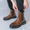 Men'S Thick Soled Boots Fashion Autumn And Winter Styles Work Business Office Outdoor Casual Trendy Leather Shoes 38-46 Hot