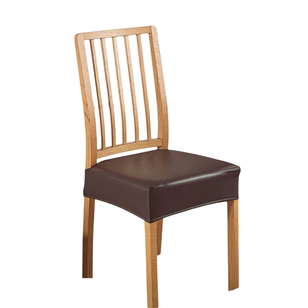PU Leather PU Leather Chair Cover Oil-resistant Stretch Seat Cushion Cover Restaurant Setting кофейный 840₽