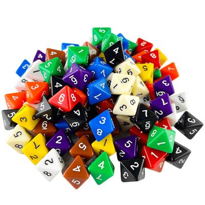 DND Dice 10pcs Multi-sided Game Dice Opaque Die for DND Role Playing Board Game - 8 Sided Dice