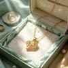 Women's all-stainless-steel heart-shaped necklace Fade-resistant elegant jewelry Commuting party gift
