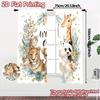 2pcs   2D FLAT PRINTING Curtains (Without Rod) Wild Safari Party Creative Modern Curtains Fabric Curtains Decorations For Home