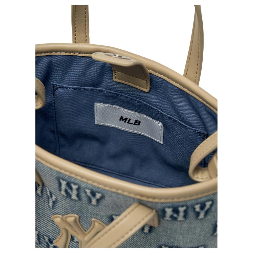 MLB New York Yankees Classic Letter Embossed Adjustable Detachable Cotton Polyester Blend Satin Crossbody Handbag Mini Women handbags 3ACRDM16N-50BLL