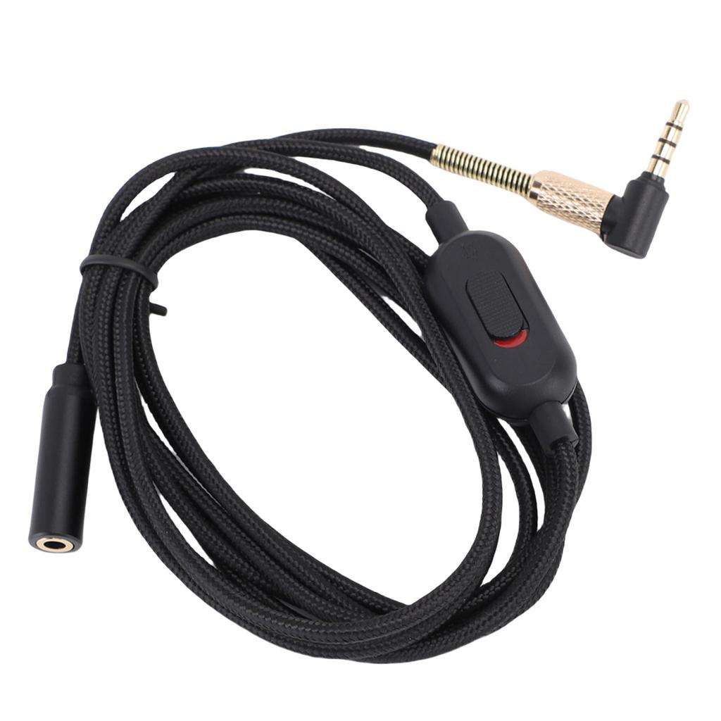Headphone Extension Cable 3.5mm Sound Stereo Extender Cord Nylon Wire with Volume Control for Earphones
