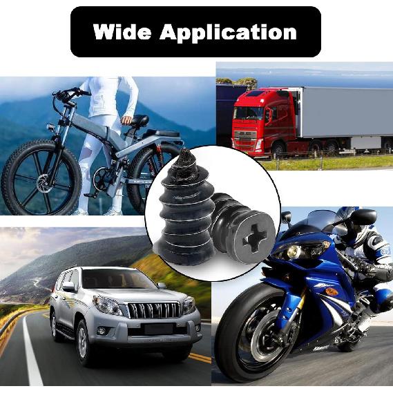 60Pcs Tire Repair Rubber Nail, Rubber Screw Tire Plugs Self-Service Vacuum Tire Repair Nail Kit Tires Quick Puncture Repair Tools For Auto