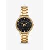 Pyper Pavé Gold-Tone Logo Watch MK4593
