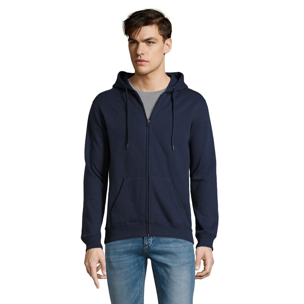 SOLS Mens Seven Full Zip Hooded Sweatshirt / Hoodie