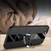 For iPhone 16E 16 E Magnetic Ring Stand Cover For iPhone SE 4 2025 5G Luxury PU Leather Soft Silicone Shockproof Cover Bumper