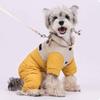Winter Baumwollgepolsterte Hundekleidung, Dicke Vierbeinige Überziehjacke, Winddichte Jacke für Teddy und kleine Hunde