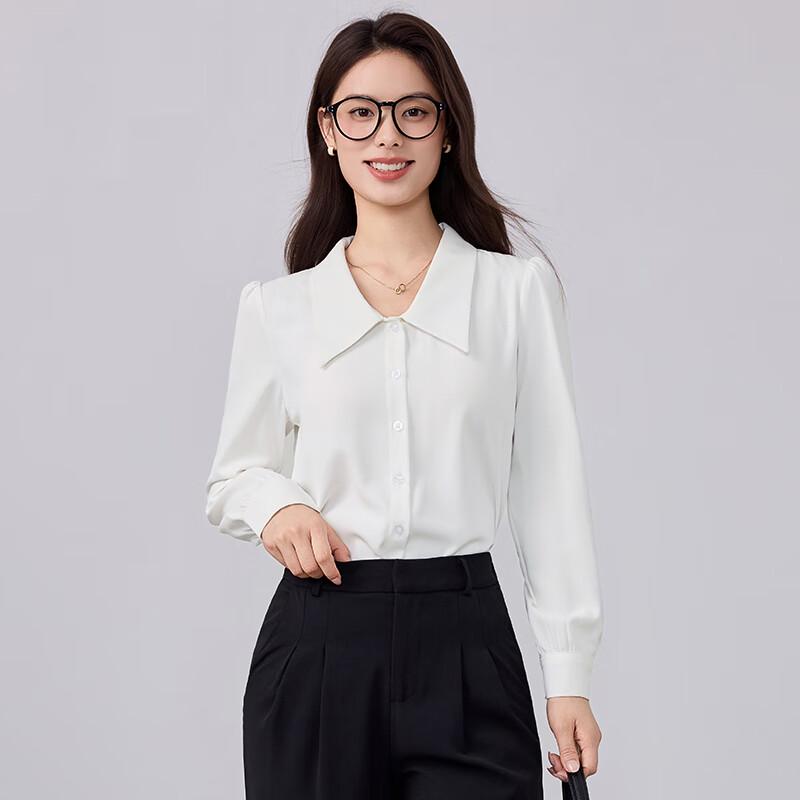 Women s Long-Sleeve V-Neck Commuter Blouse XL