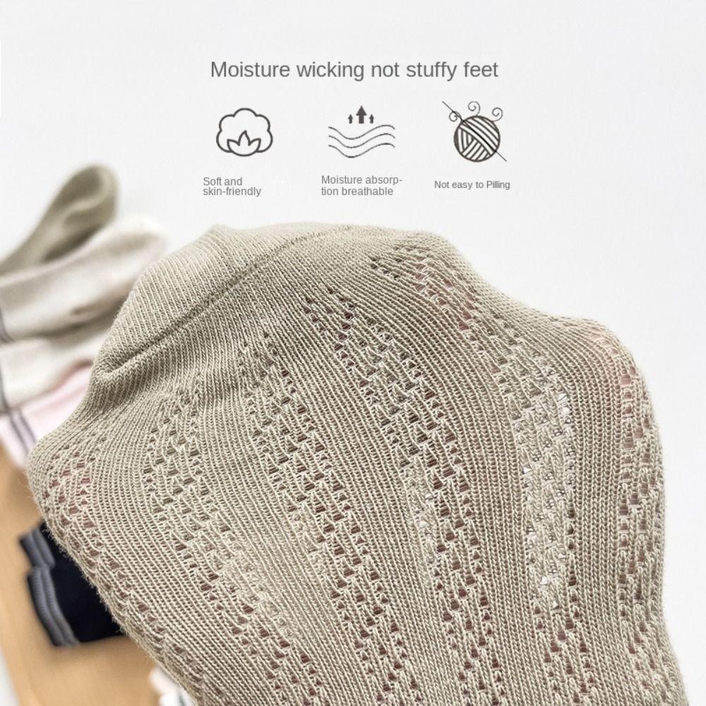 Solid Color Stockings Breathable Short Socks Fashion Mesh Socks  for Children