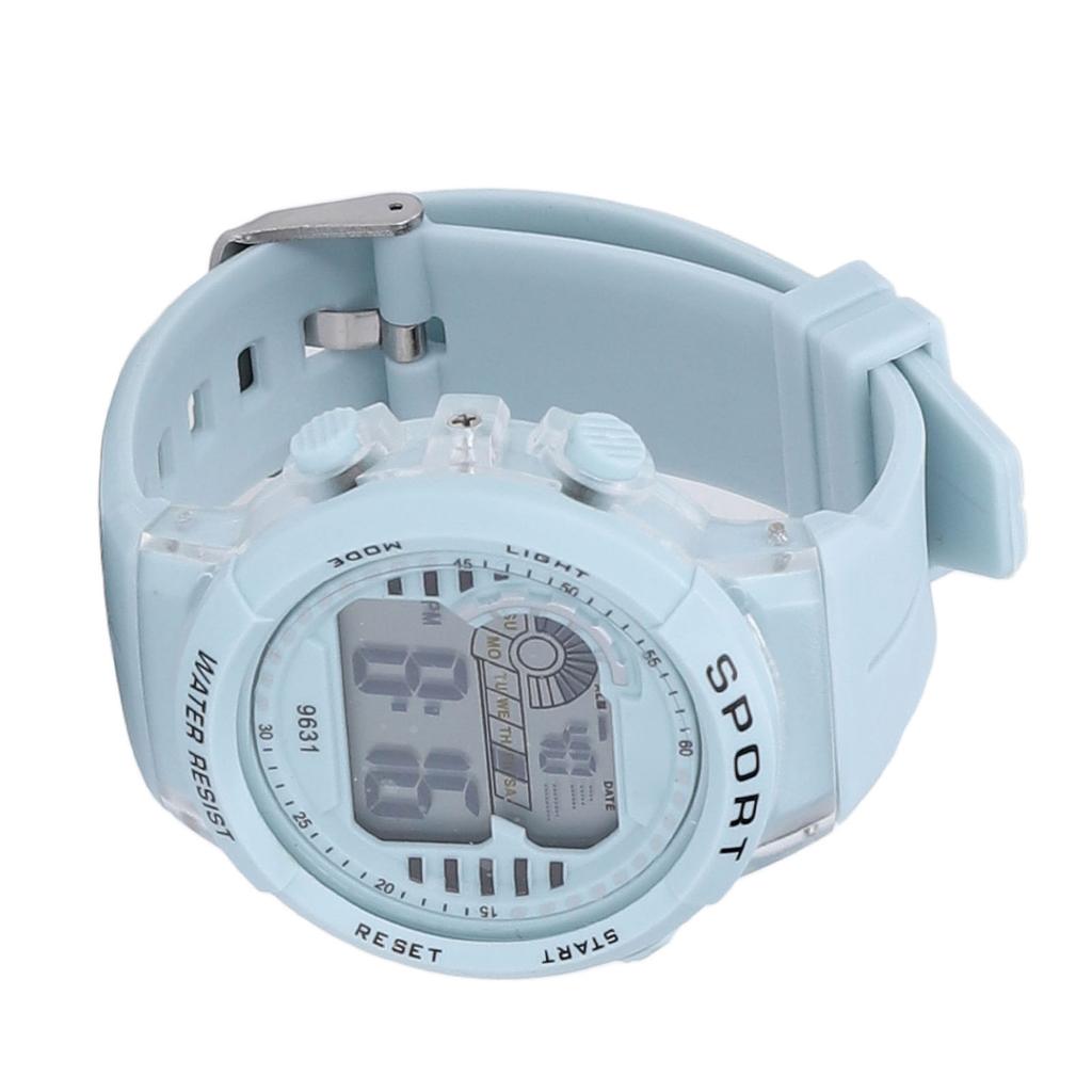 Kids Watch 5 To 17 Years Old Boys Girls Chronograph 7 Colors LED 50M Waterproof Alarm Calendar Analog Watch for