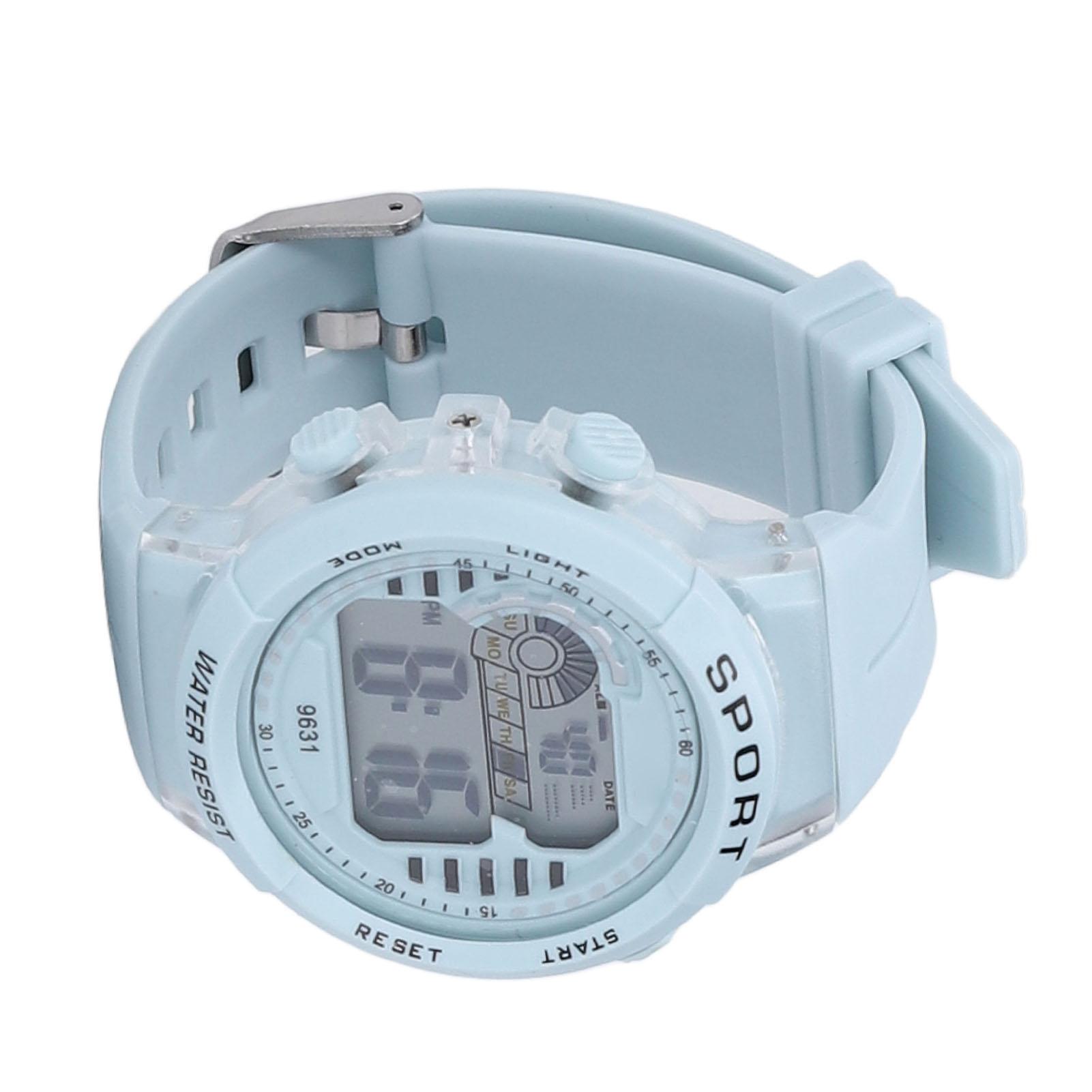 

Kids Watch 5 To 17 Years Old Boys Girls Chronograph 7 Colors LED 50M Waterproof Alarm Calendar Analog Watch for