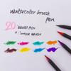 24 Colors Watercolor Brush Pens Set - Includes Water Brush & Fineliner Pen for Calligraphy