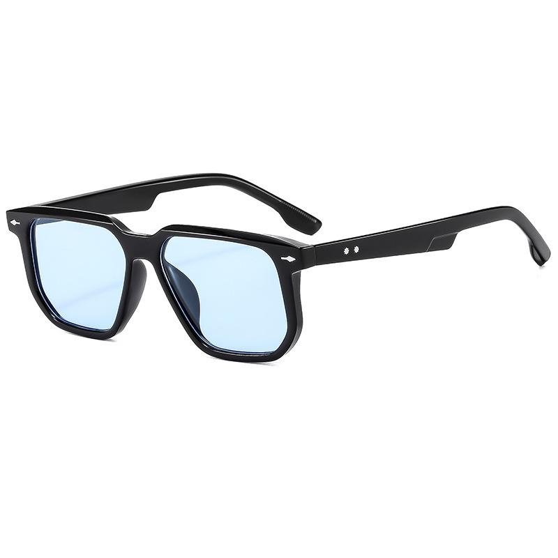 New Square Men Sunglasses Fashion Shades Uv400 Retro Rivets Women Luxury Green Leopard Sun Glasses